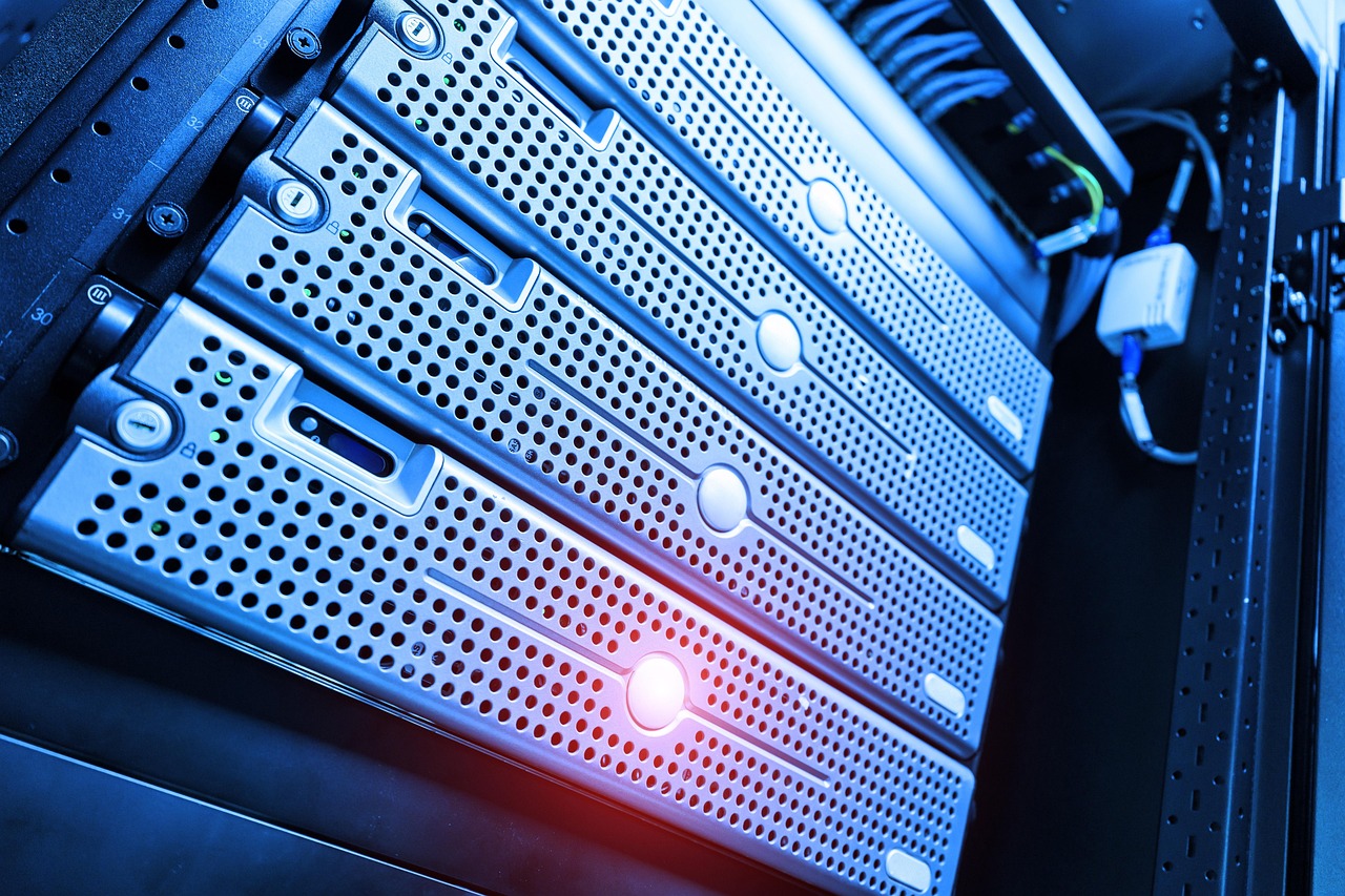 data center server racks high technology infrastructure