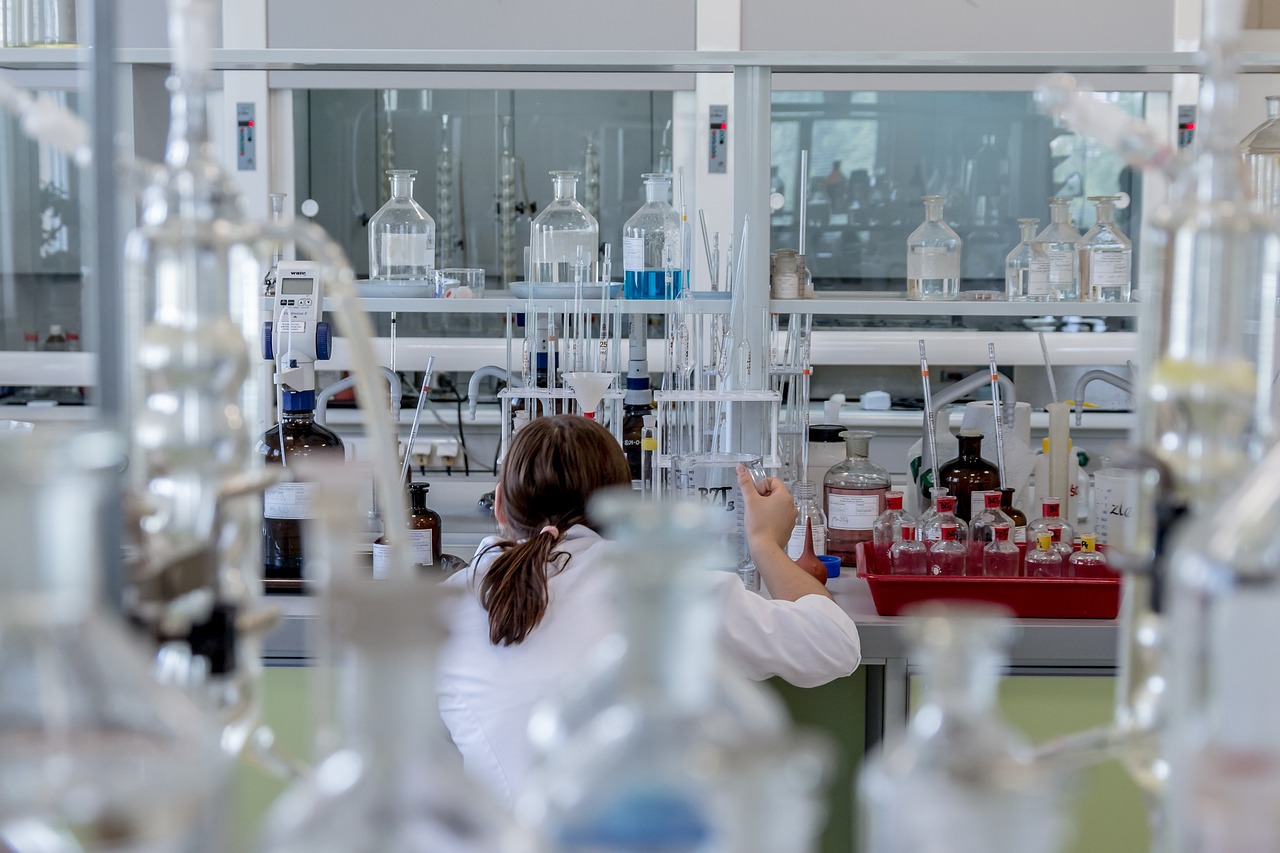 futuristic laboratory science molecular imaging