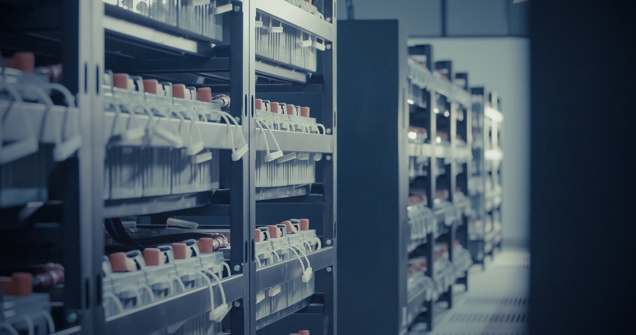 futuristic surveillance data center server room