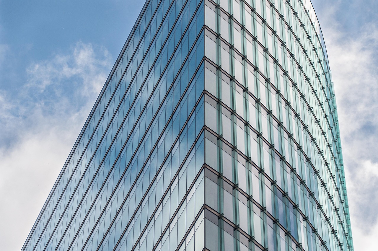 modern skyscraper glass corporate office
