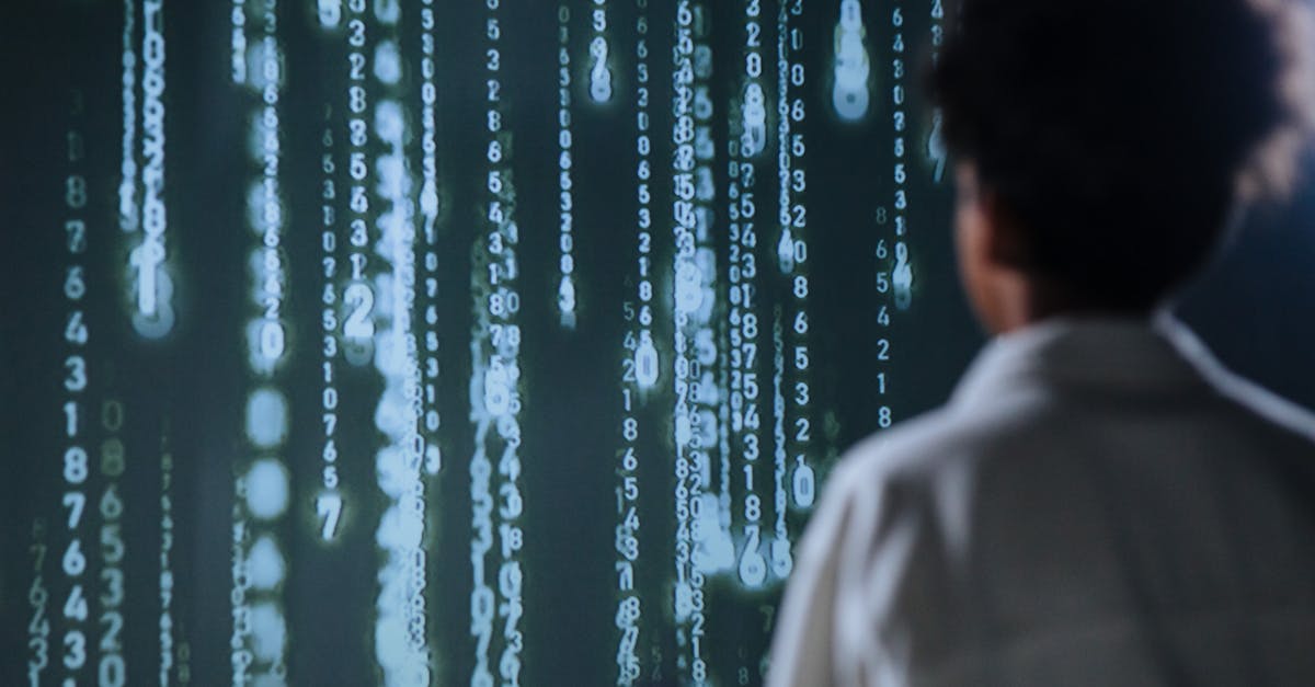 glowing binary code matrix inside human silhouette
