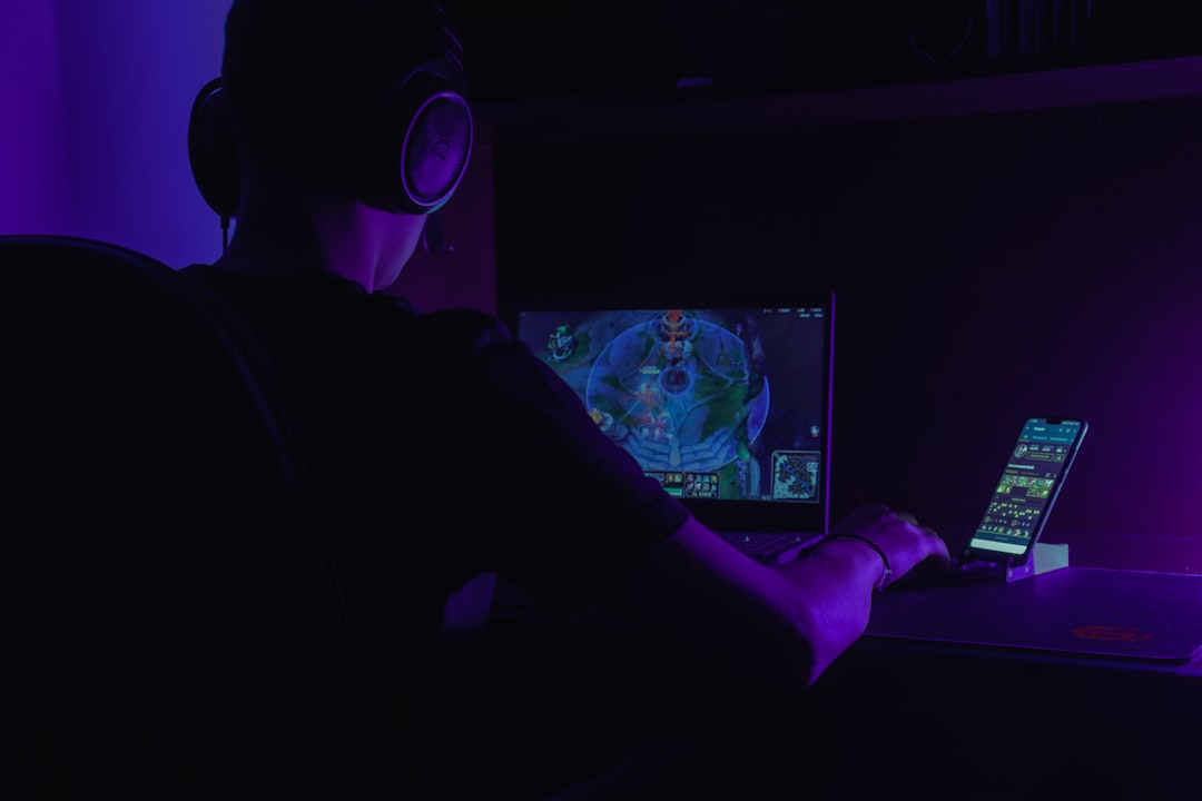 Dynamic fintech startup workspace with neon accent lighting, young professional using holographic mobile banking interface, sleek glass walls, agile sprint board visible, data streams in background, e