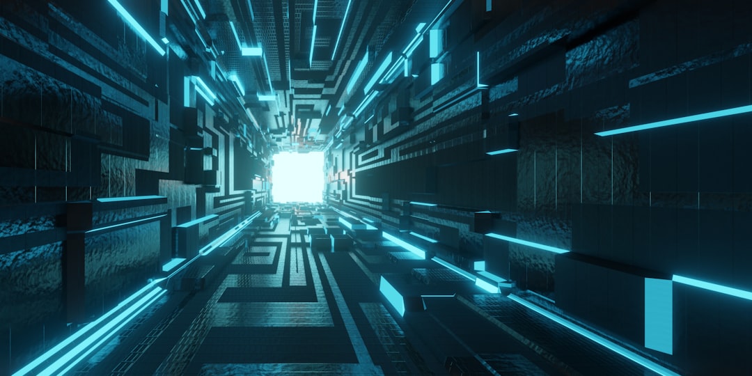Futuristic data center with glowing server racks, holographic stock charts showing AMD and Nvidia rivalry, professional ambient blue lighting, sleek corporate war room with analysts viewing neural net