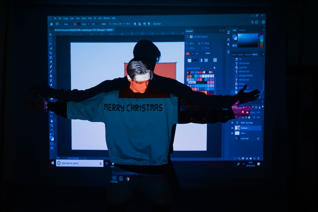 Professional engineer in clean modern office using holographic display with neural network visualization, ambient blue lighting, solving real-world logistics problem, sleek futuristic tech interface,