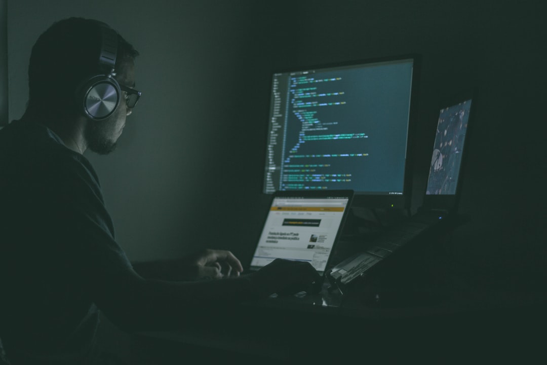 Brazilian AI researcher silhouette facing massive curved screen with complex cybersecurity dashboard and neural network nodes, dramatic rim lighting, server room depth of field, futuristic control roo