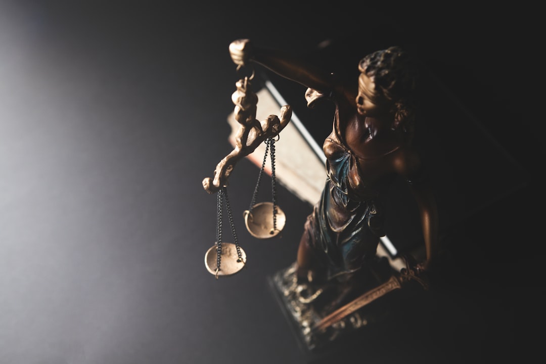 AI ethics concept with professional examining digital balance scale of data privacy and algorithm transparency, moody dramatic lighting, cybersecurity dashboard reflections, modern corporate setting