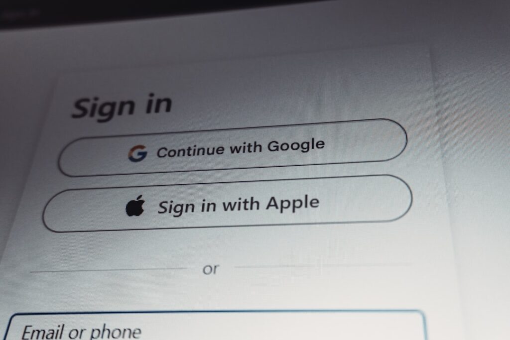 Futuristic Apple and Google logos merging as holographic neural network visualization, sleek ambient lighting, clean modern tech workspace, professional collaboration concept, blue and white color pal