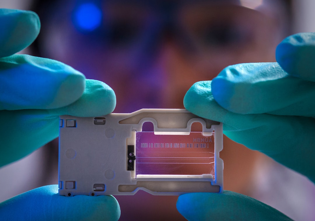 Professional hands framing glowing microchip with democratic symbols, clean modern government office, holographic regulation interface, warm ethical lighting, human-AI collaboration concept, sleek fut