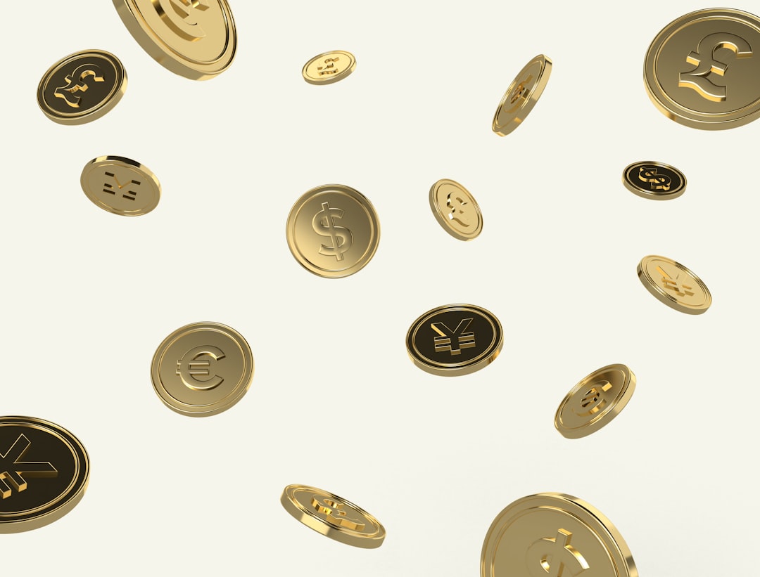 Abstract gold coins dissolving into digital pixels, sleek data center corridor with cost graphs on holographic display, professional mood, cool blue and warm amber contrast lighting