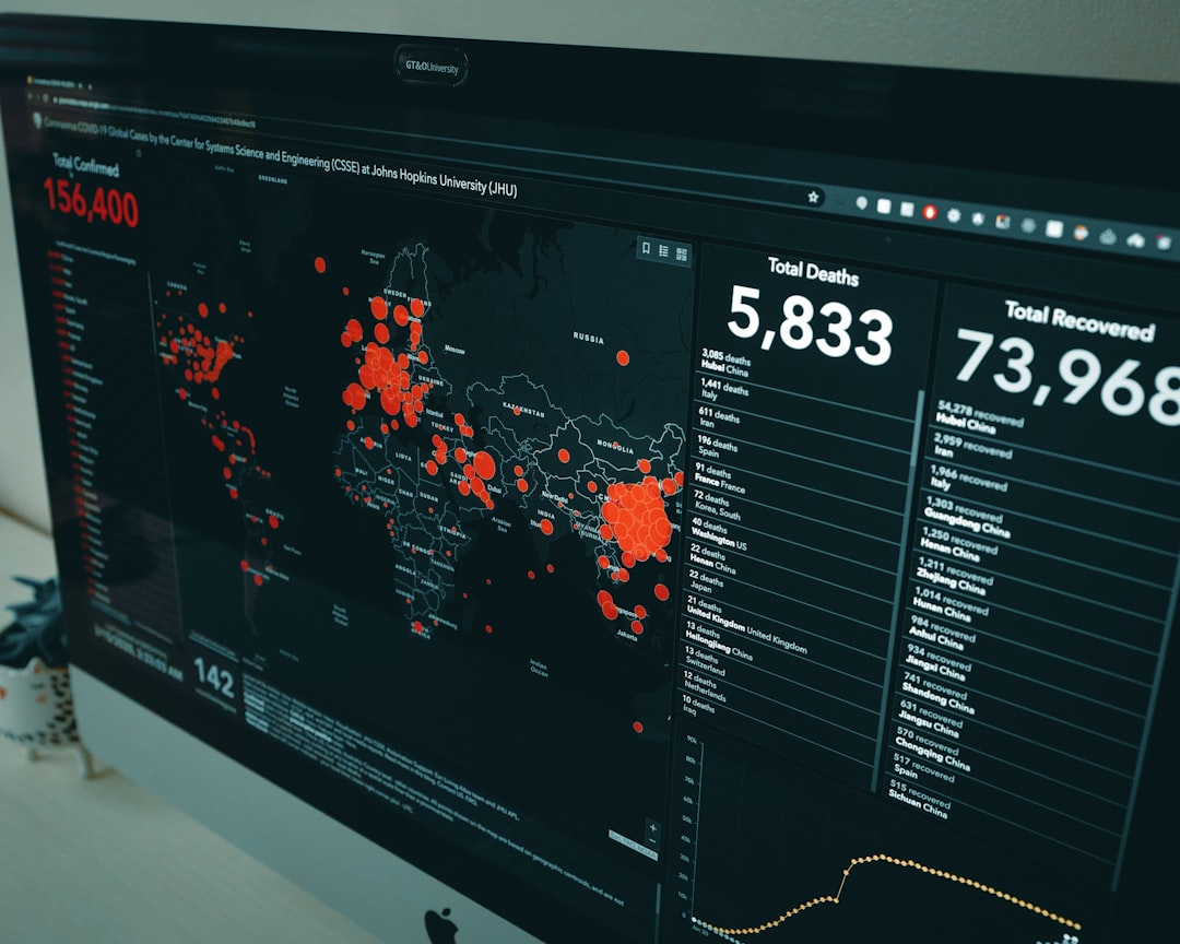 Split-screen cybersecurity dashboard with risk alert indicators and AI ethics concept visualization, professional analyst in contemplation, dramatic ambient lighting, clean modern data monitoring room