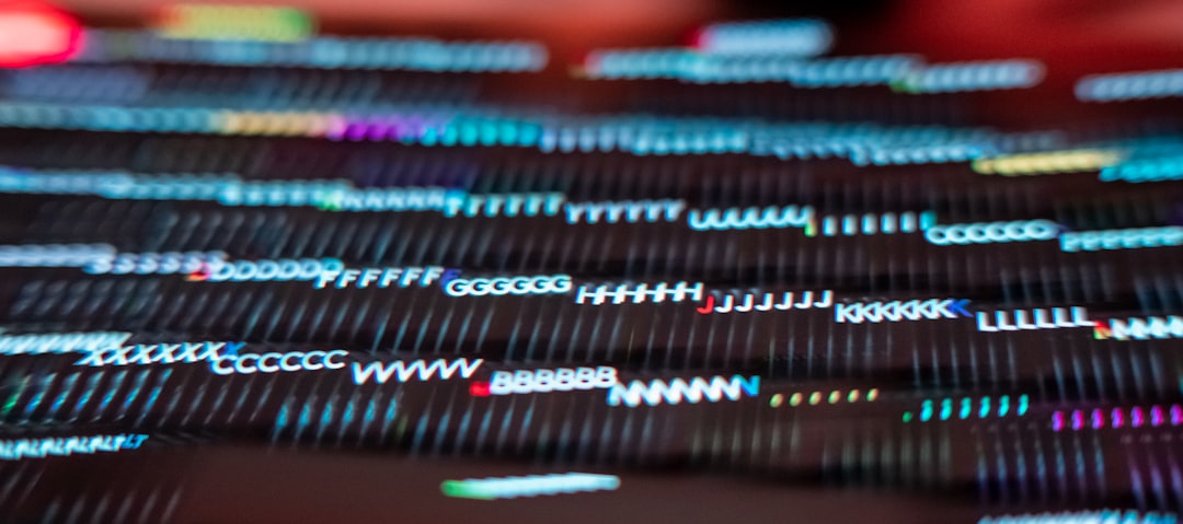 Close-up macro of modular microchip with fiber optic connections, dramatic blue LED lighting, shallow depth of field, server room bokeh background, abstract data streams flowing across metallic surfac