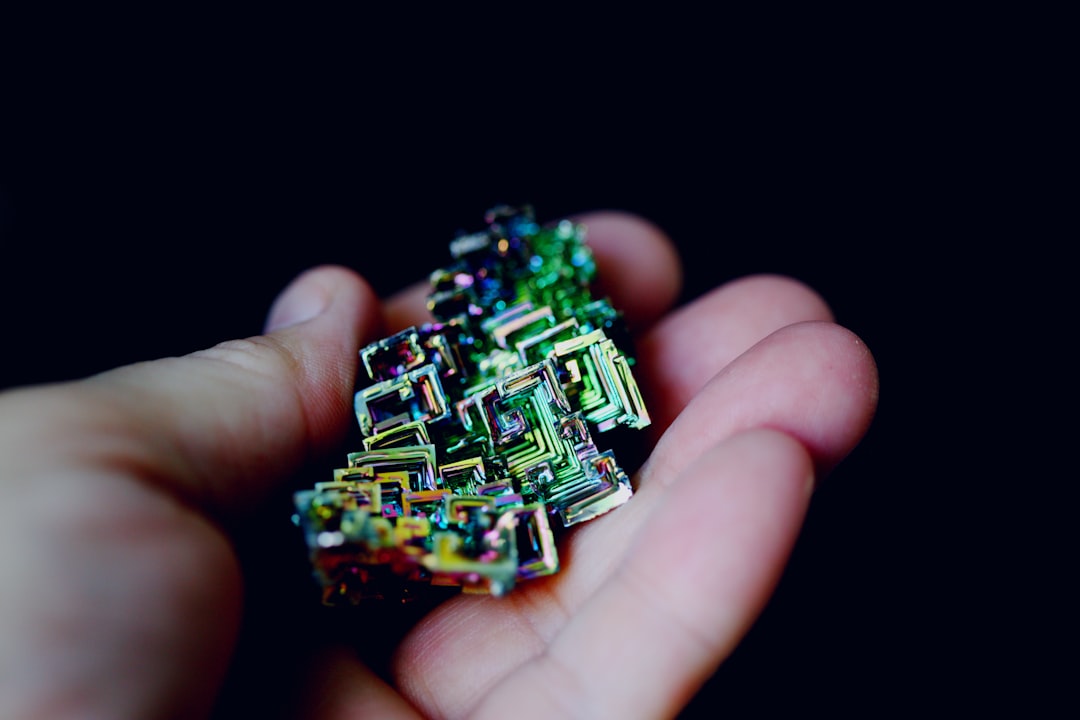 Sustainable microchip with green organic circuitry growing from silicon, clean renewable energy glow, scientist hands holding transparent solar panel, balanced cool and warm lighting, hopeful futurist