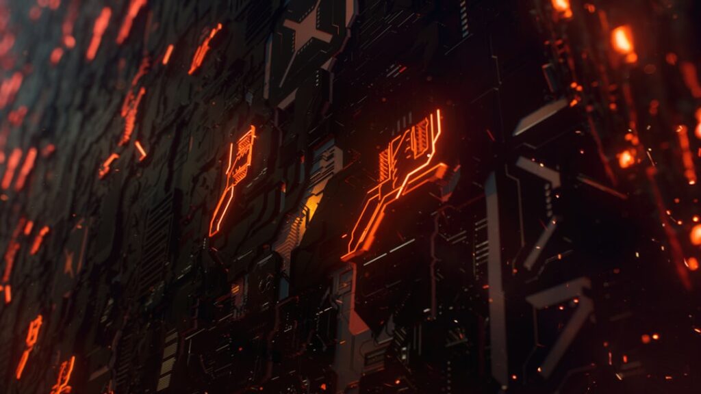 Futuristic data center server room with glowing red cost alert holograms, stressed professional analyzing skyrocketing AI cloud expenses, dark ambient lighting, cinematic tech atmosphere