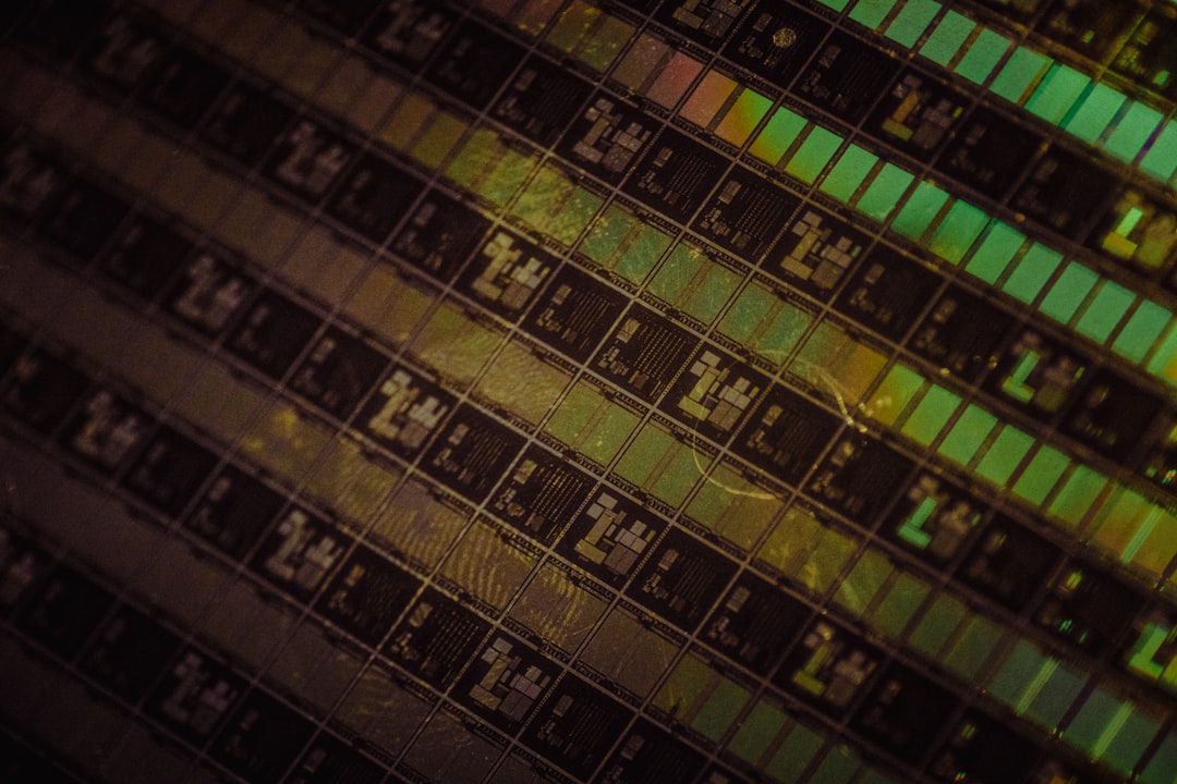 Futuristic scale balancing glowing neural network and microchip detail, sleek ambient lighting, clean modern data center, AI ethics concept, professional blue and amber tones