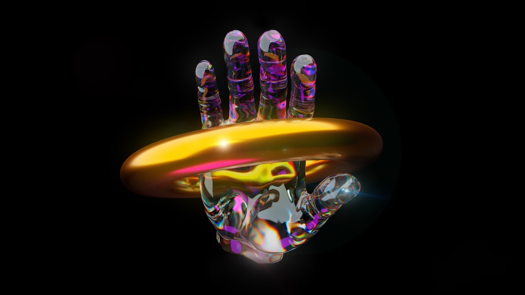 Human hand reaching toward robotic hand through digital firewall interface, balanced golden and cool blue lighting, AI ethics visualization, clean modern tech environment, tension between humanity and
