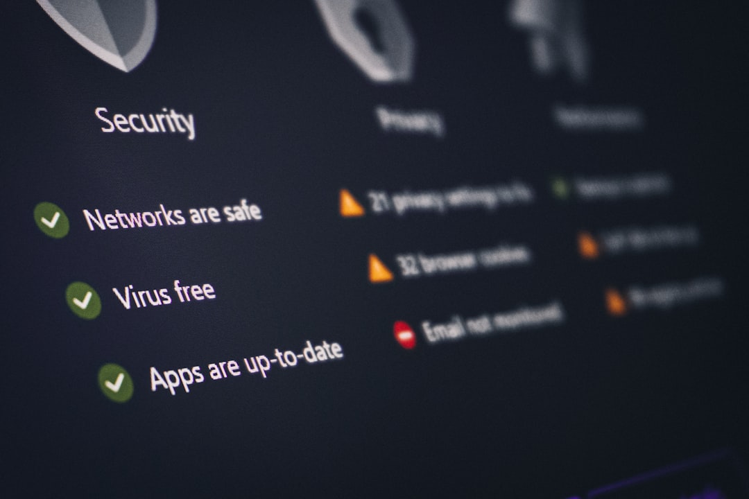 Cybersecurity dashboard with AI ethics warning symbols, diverse professional team analyzing bias data, sleek dark interface, ambient red and blue lighting, sustainability concept