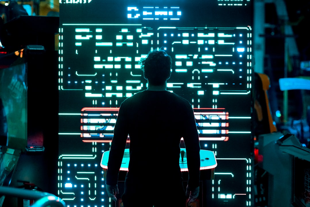 Futuristic industrial AI control room with holographic data visualizations, professional engineer monitoring neural network displays, ambient blue lighting, sleek server infrastructure in background