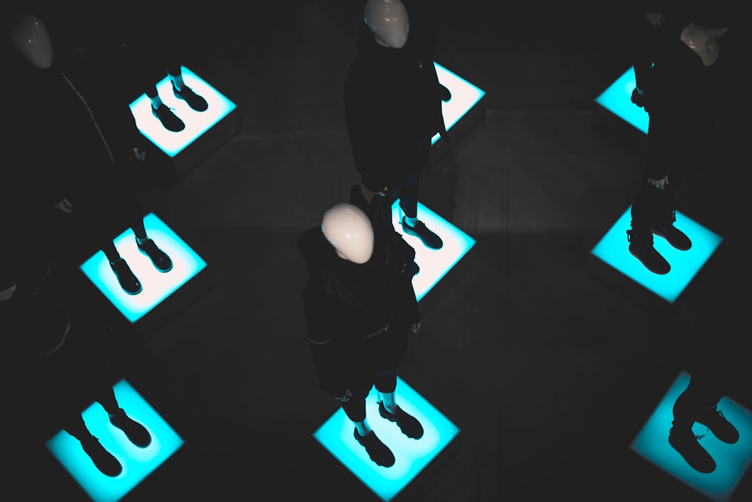 Futuristic holographic gavel floating above diverse hands reaching upward, clean modern office with ambient blue lighting, symbolizing algorithmic justice accessibility and inclusion