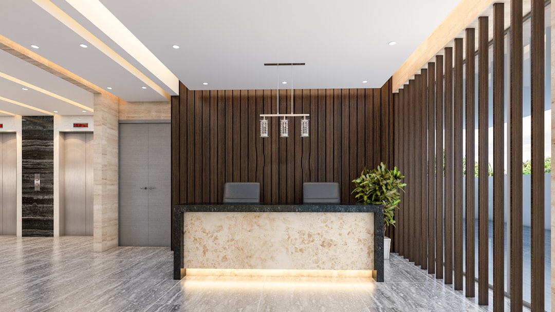 Professional lawyer in sleek modern office using holographic AI interface with neural network visualization, cool blue ambient lighting, futuristic legal tech workspace